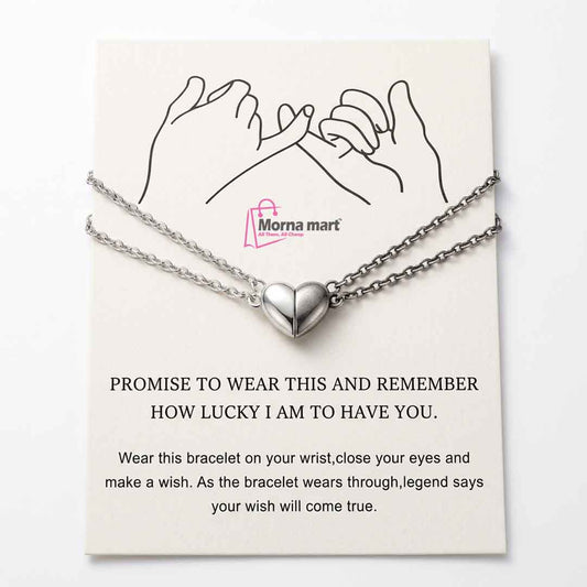 magnetic heart pendant for couples