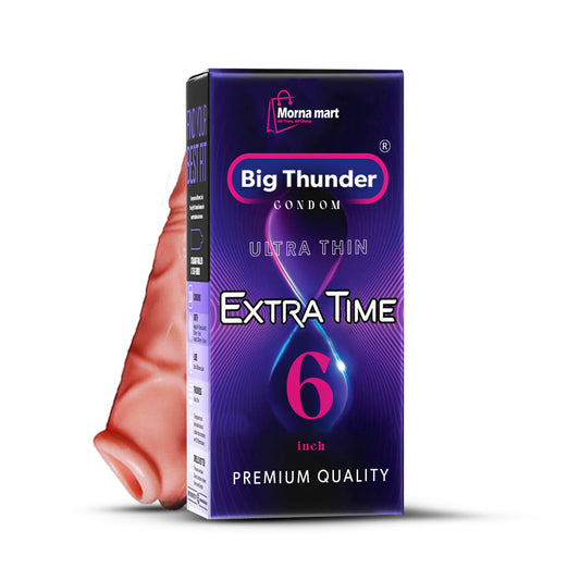 Big Thunder Condom Extra Time 6 Inch – Ultra Thin Silicone Sleeve by Morna Mart