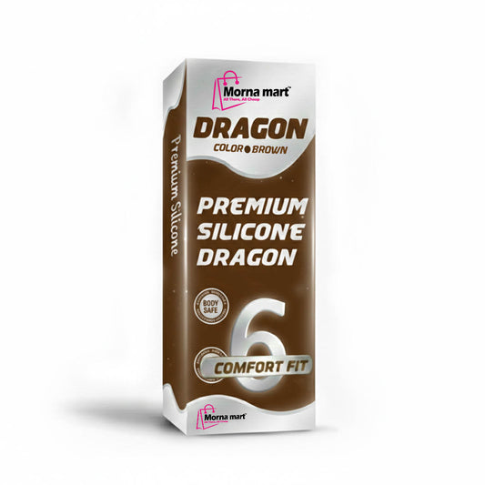 Morna Mart Dragon Silicone Sleeve No. 6 Comfort Fit Brown | Premium Body-Safe Silicone Sleeve