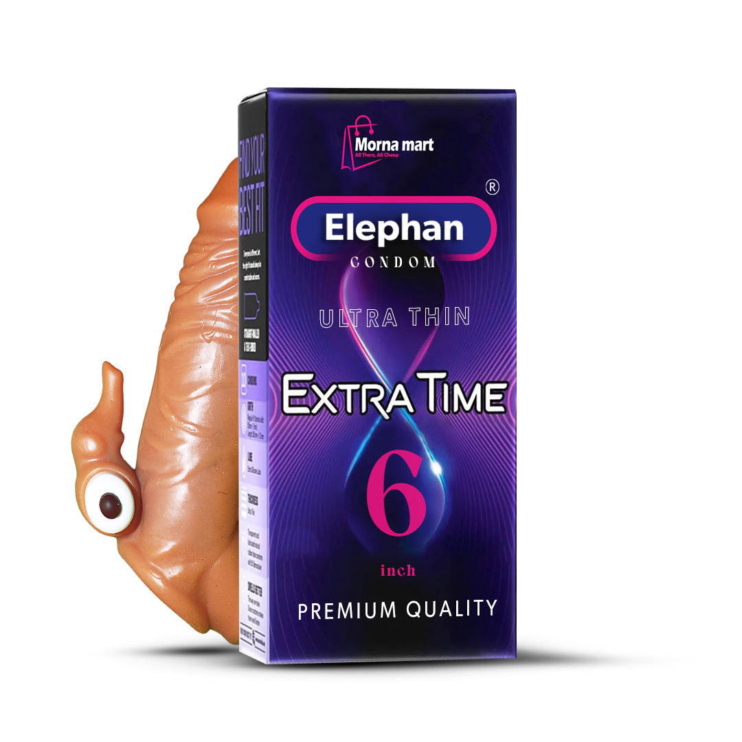 Elephant Condom Extra Time 6 Inch – Ultra Thin Silicone Sleeve by Morna Mart