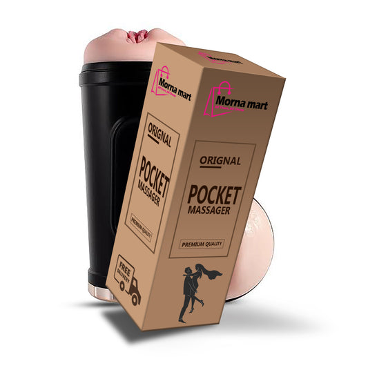 Pocket Massager 9 Inch – Real Feel Male Masturbator Toy by Morna Mart