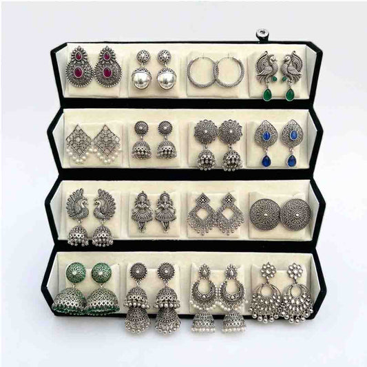 16 pairs earrings set for women