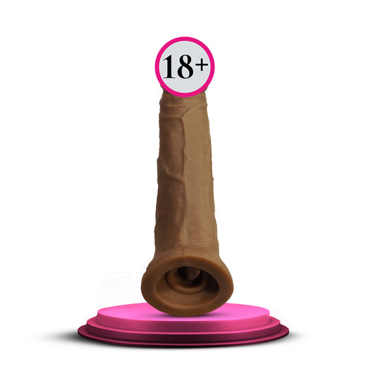 Dragon Condom 9 Inch – Brown Silicone Reusable Extension Sleeve by Morna Mart