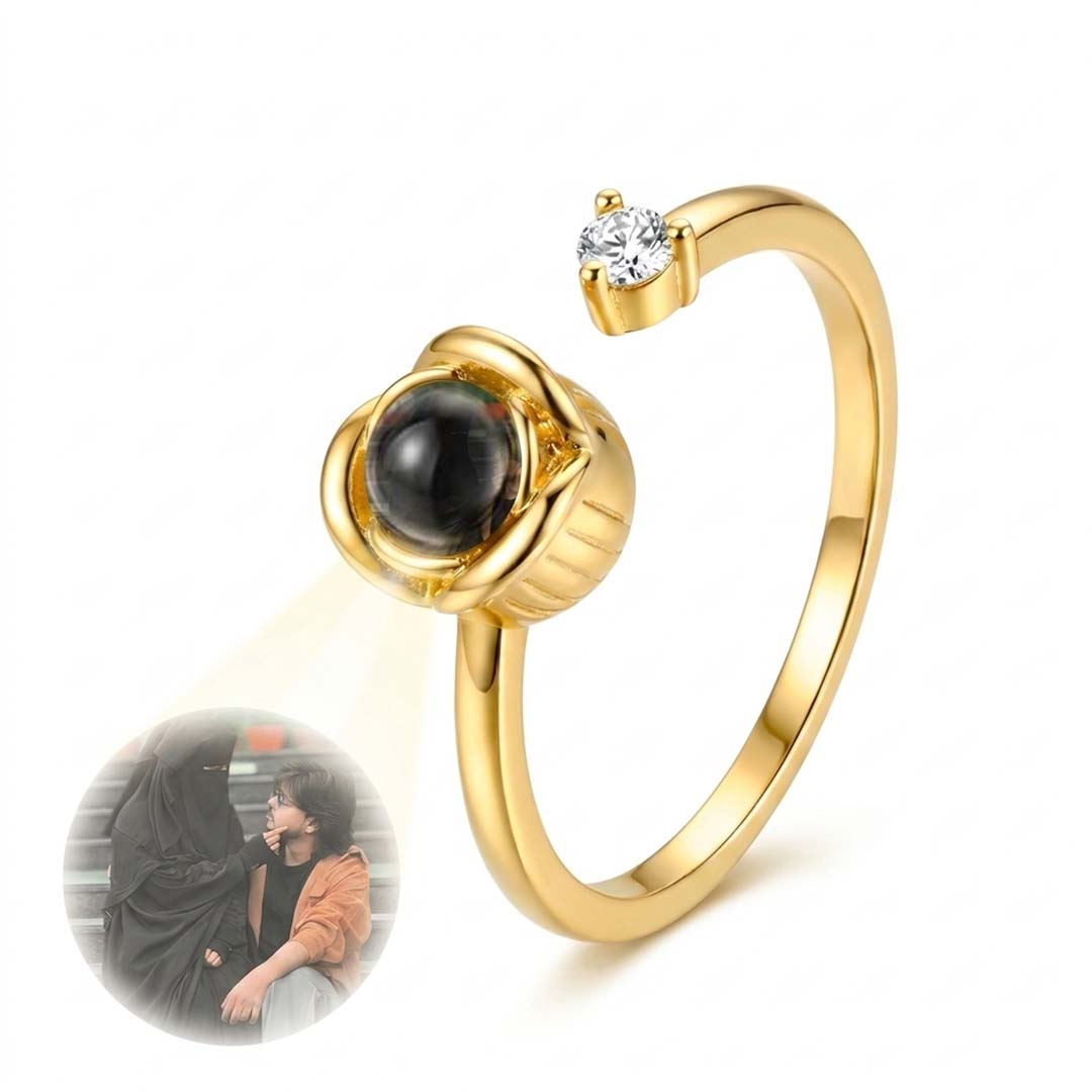 photo projection ring for women