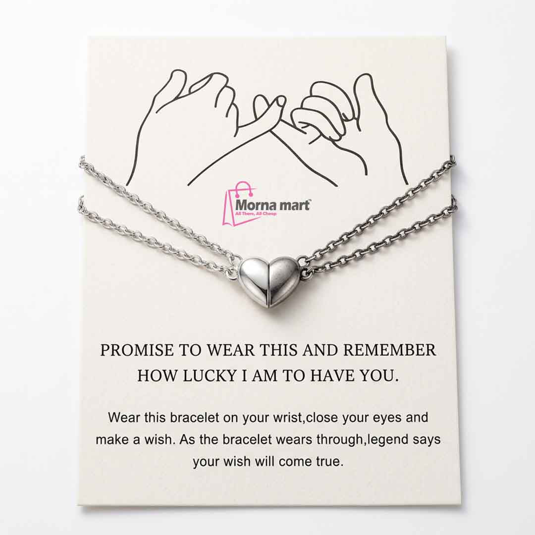 magnetic heart pendant for couples