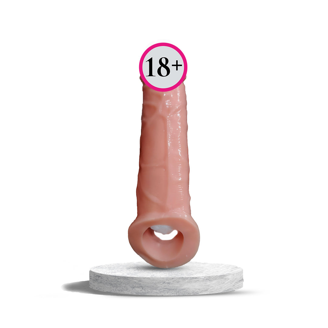 Dragon Condom 8 Inch – Light Pink Silicone Reusable Extension Sleeve by Morna Mart