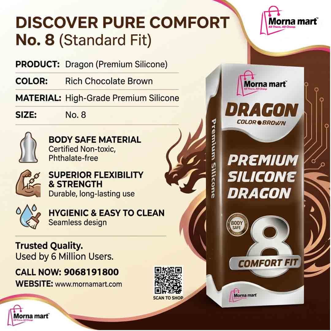 dragon silicone sleeve no 8 comfort fit brown Information 