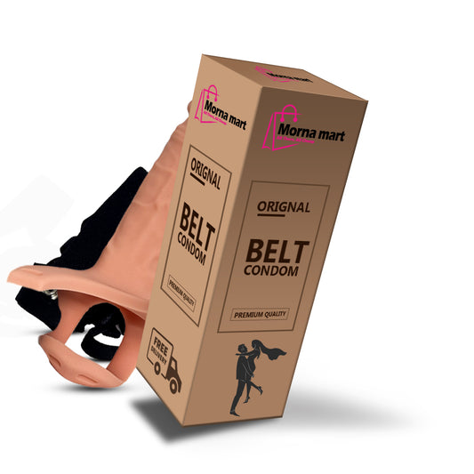 Belt Condom 9 In – Real Feel Silicone Reusable Extension Sleeve | Morna Mart