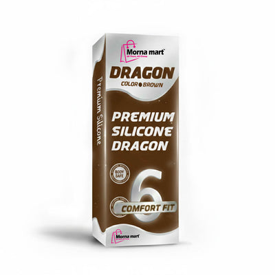Morna Mart Dragon Silicone Sleeve No. 6 Comfort Fit Brown | Premium Body-Safe Silicone Sleeve