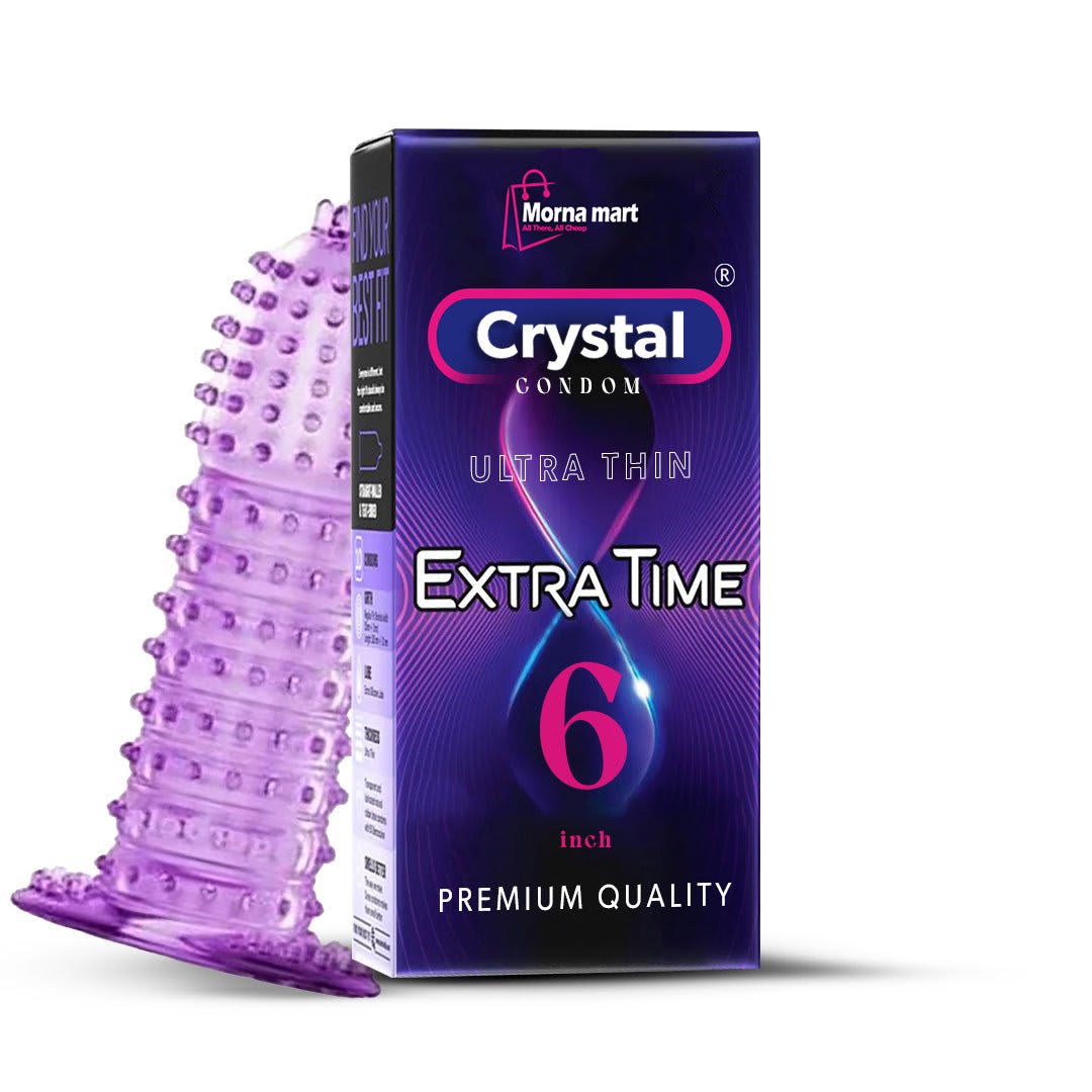 Crystal Condom Extra Time 6 In – Ultra Thin Reusable Silicone Sleeve | Morna Mart