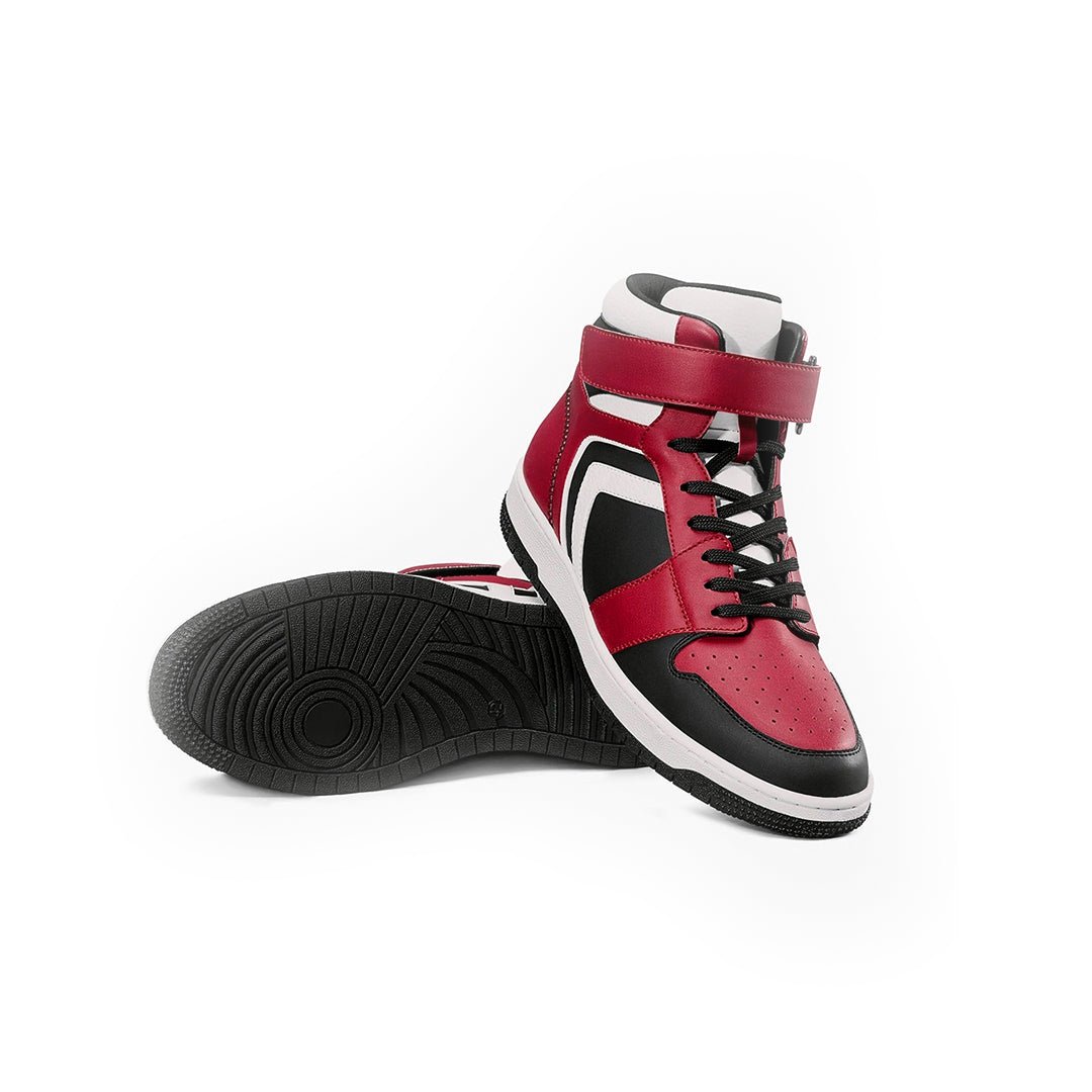 Buy Men’s Sneakers Online - Men’s High Red & Black Sneakers | Morna Mart