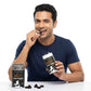 Indian man consuming Vaid Dhara Man Power Gummies for daily wellness support
