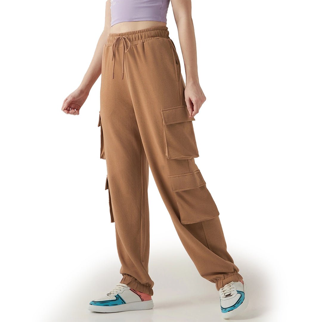 Buy Women's Cargo Jogger Online - Women's Brown Cargo Jogger | Morna Mart