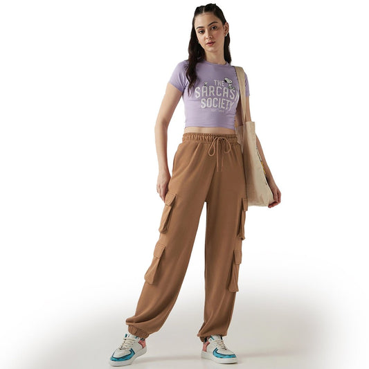 Buy Women's Cargo Jogger Online - Women's Brown Cargo Jogger | Morna Mart